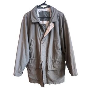 Aberdeen Collection Mens Olive Green Field Jacket Full Zip Utility Coat XL Gorp